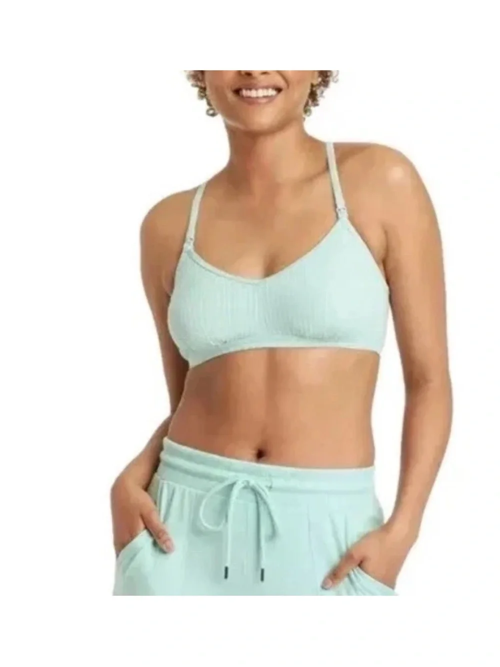 Auden green nursing bra with clips (one only)